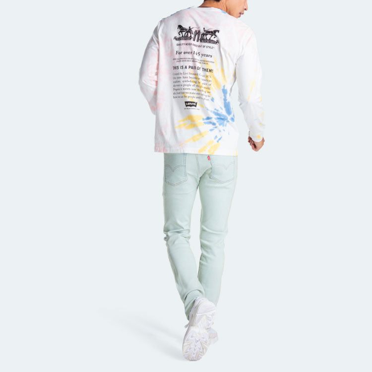 Men's Levis Pure Cotton Splash Ink Long Sleeves Pink 79664-0011