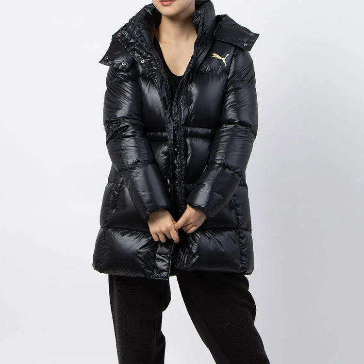 (WMNS) PUMA Cocoon Down Coat 'Black Gold' 585409-01