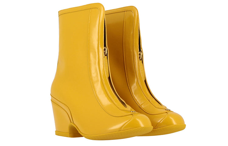 (WMNS) Gucci Rubber Kitt Ankle Boots 'Yellow' 589867-HRO10-7666
