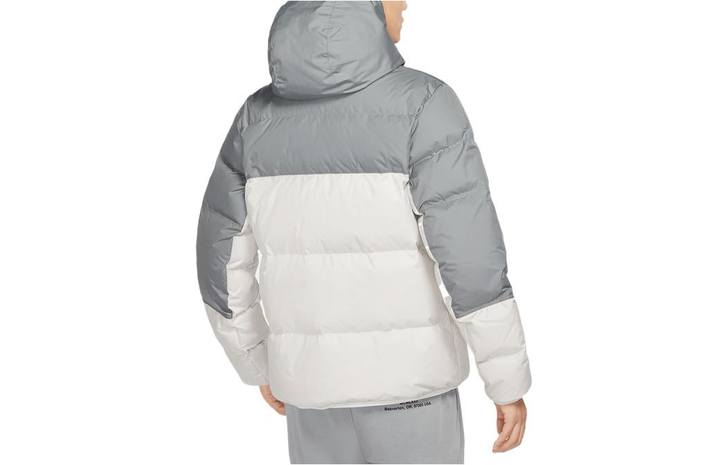 Nike hooded puffer jacket 'Grey White' DV1132-084