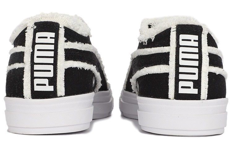 PUMA Capri Raw Cut Board Shoes Black/White 381586-02