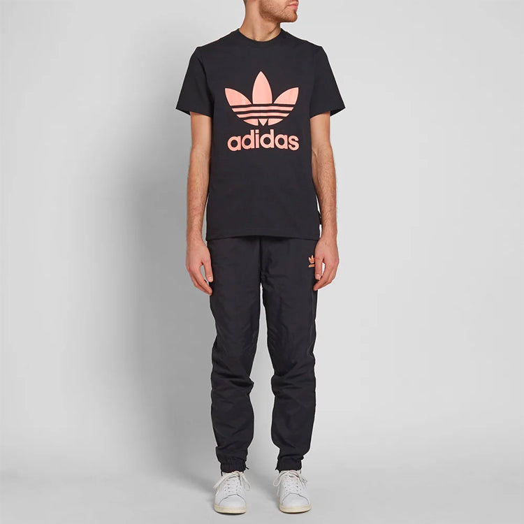 adidas originals Logo Casual Sports Round Neck Short Sleeve Black CY7874