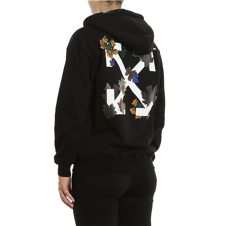 (WMNS) Off-White Leaves Arrow Hoodie Black OWBB032E20JER0031001