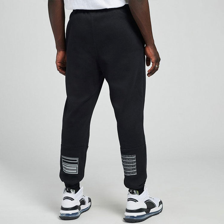 Air Jordan Fleece Lined Lacing Casual Bundle Feet Sports Pants Black DD0390-010