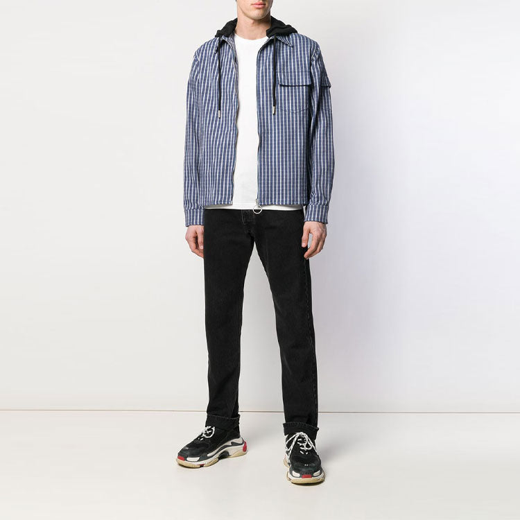 Off-White SS19 Diag Zip-up Fleece Men Blue OMGA065S19D200173088