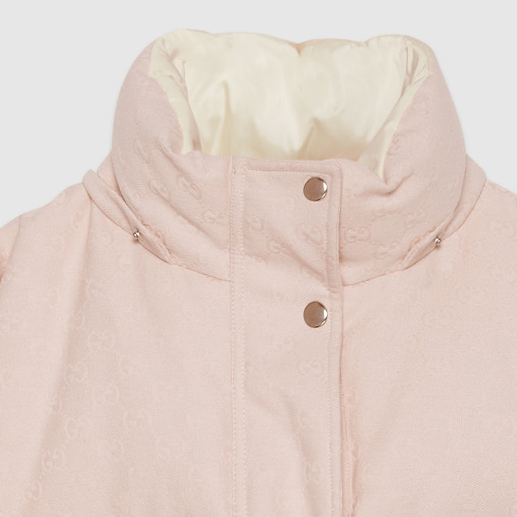 (WMNS) Gucci GG Cotton Canvas Puffer Jacket 'Light Pink' 774871-Z9AAR-5677