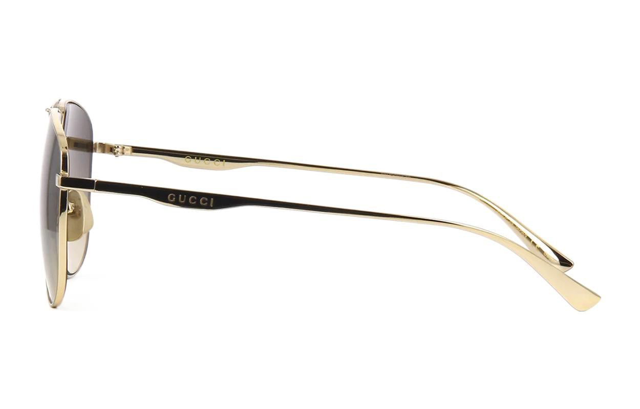 Gucci Series Business travel Version Lens aviator Sunglasses Gold Color GG0336S-001