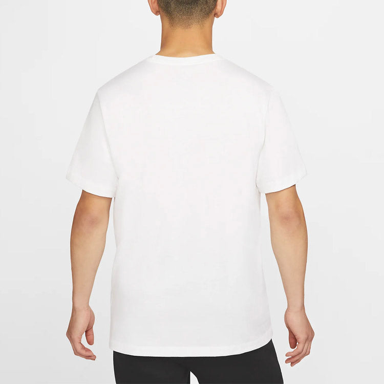 Air Jordan Casual Solid Color Round Neck Printing Short Sleeve White CZ0432-100