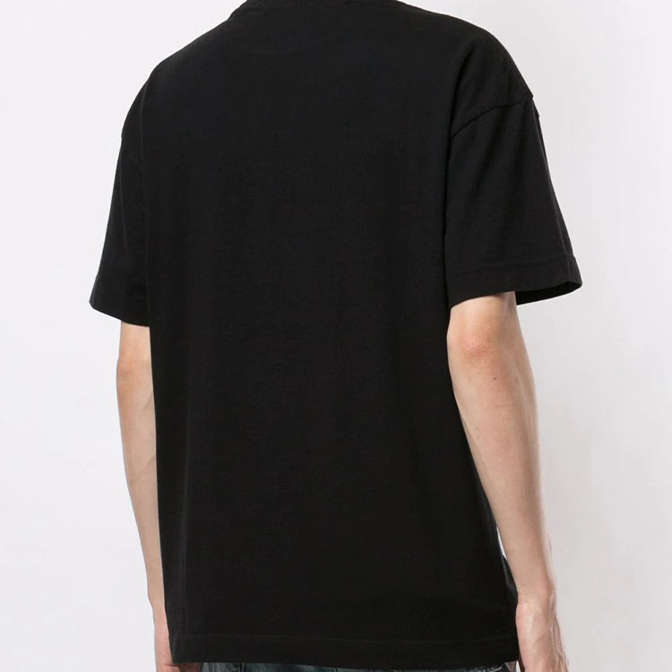 PALM ANGELS Brown Angel Eagle Short Sleeve Black PMAA001E20JER0021084