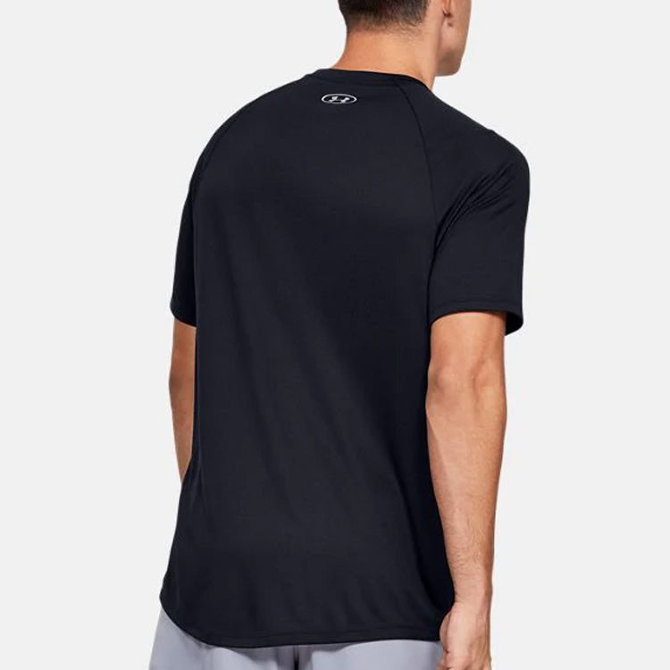 Men's Under Armour Tech 2.0 Training Sports Printing Short Sleeve Black 1353185-001