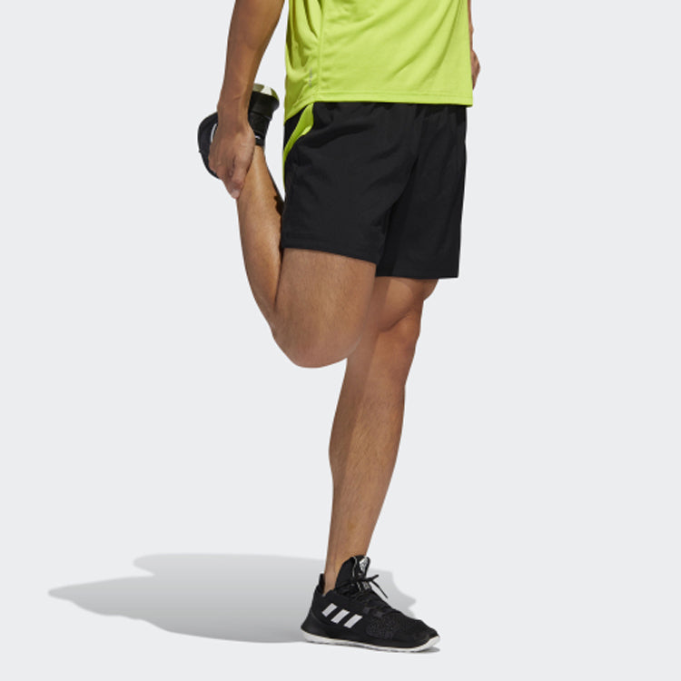 adidas Own The Run Sho Running Sports Shorts Black Green FL6956