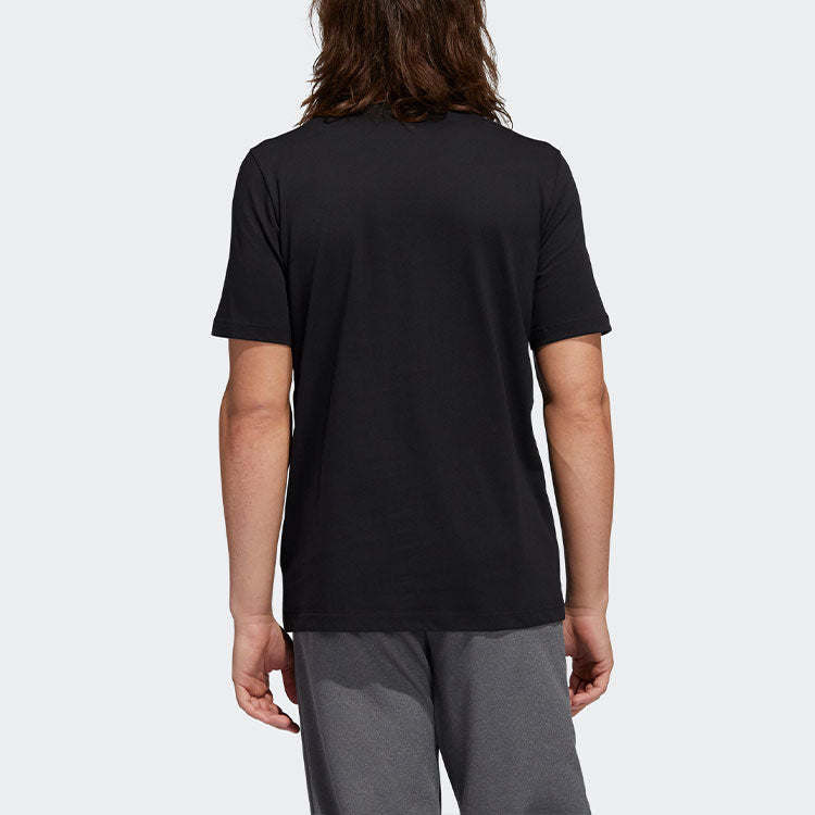 adidas Gradient Sports Training Printing Logo Round Neck Short Sleeve Black GT7752