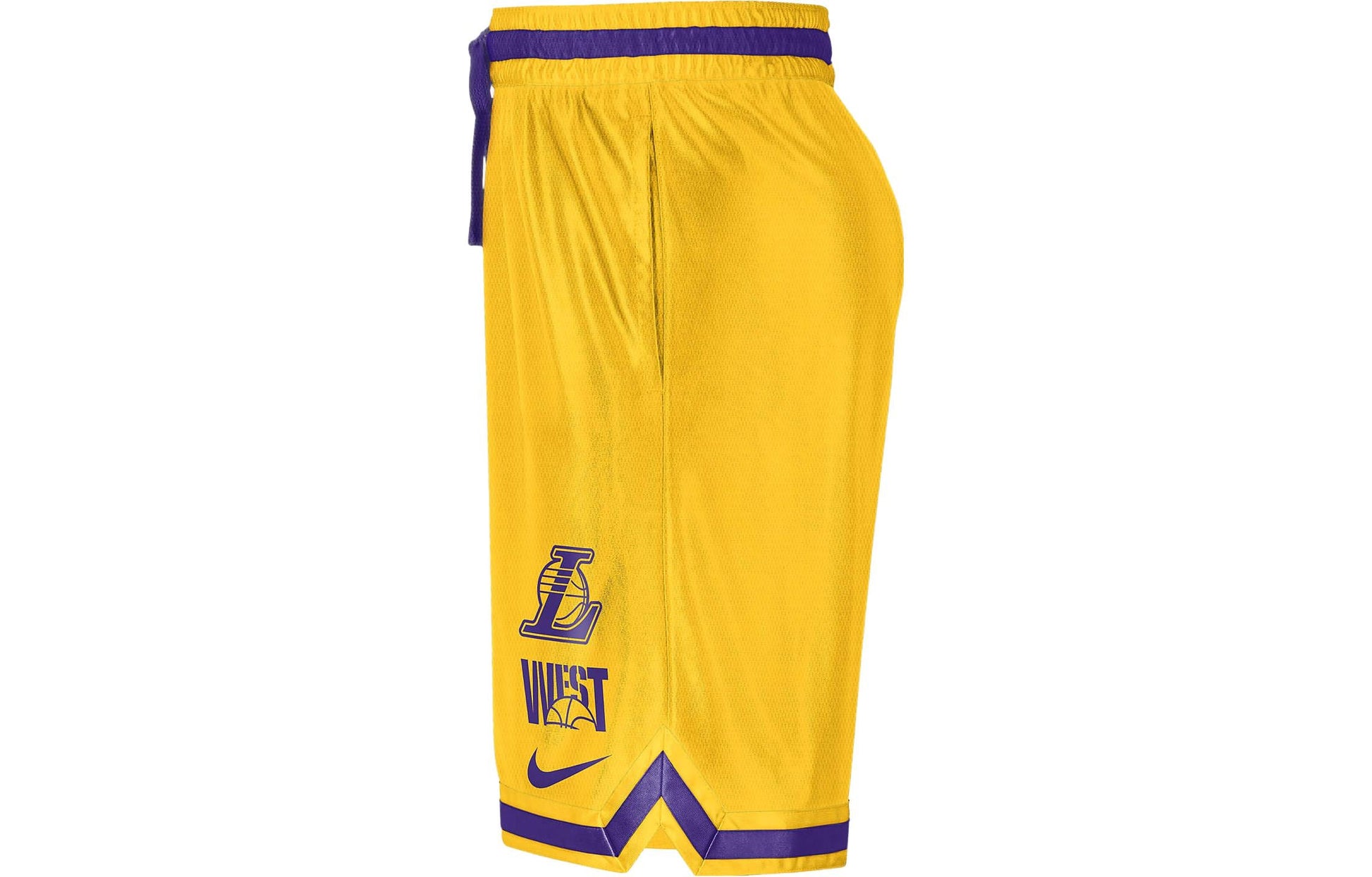 Nike x NBA Dri-FIT LAKERS Basketball Shorts 'Yellow Purple' DR9351-728