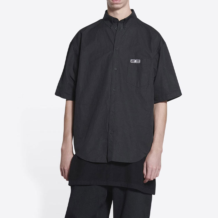 Balenciaga BB Authentic Jersey Apparel Shirt 'Black' 699057TYB181000