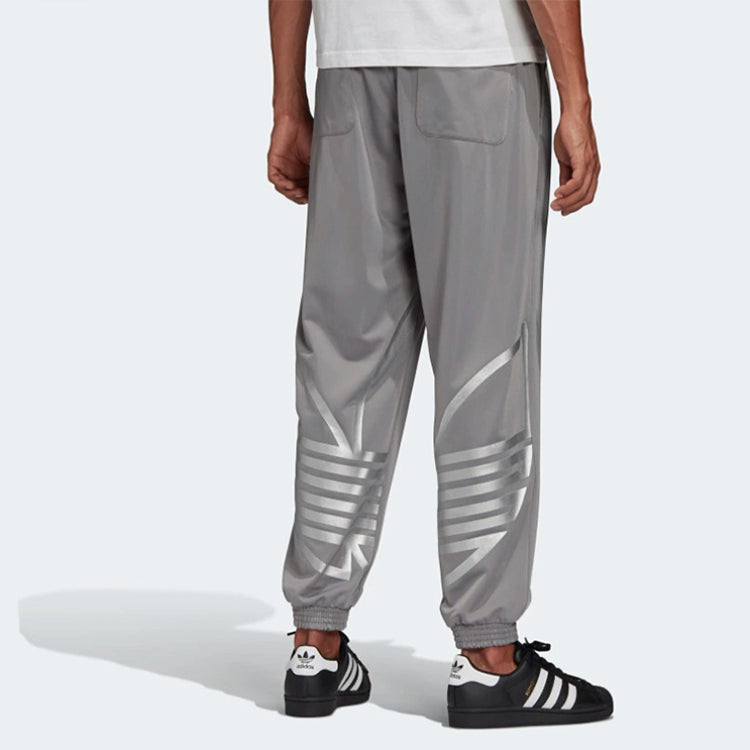 adidas originals Metallic Track Pants Logo Sports Pants Gray FS7324