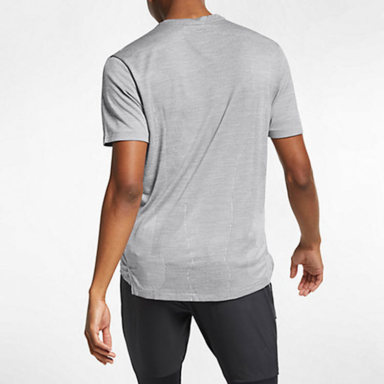 Nike Techknit Ulta Reflective Element Sports Short Sleeve Gray AJ7616-056