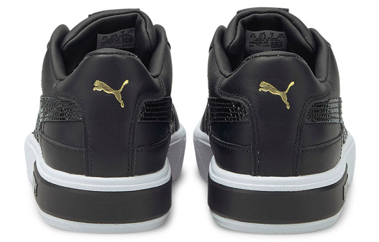 (WMNS) PUMA Cali Star Snake Sneakers Black/White 380629-02