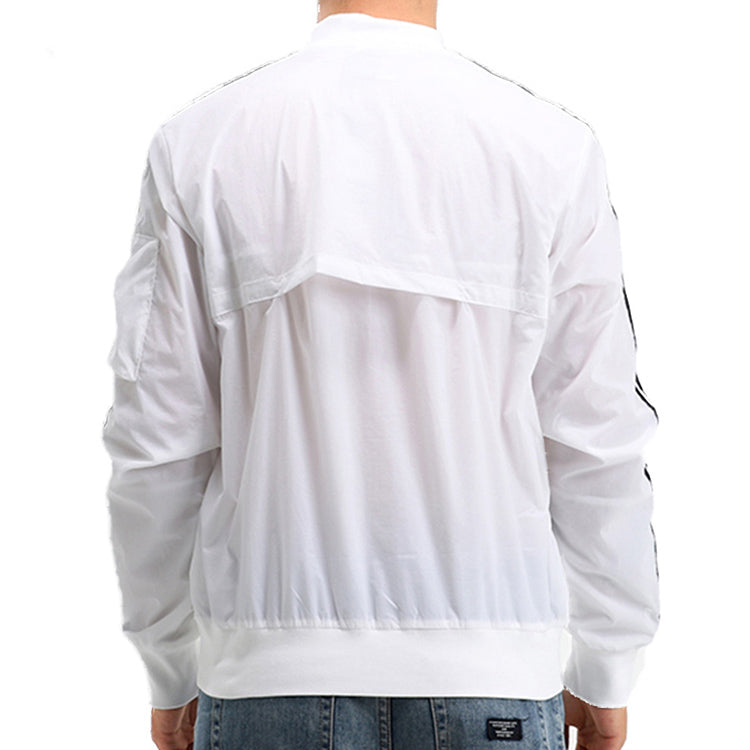 Men's adidas MH JKT BOMB 3S Woven White Jacket GH4803