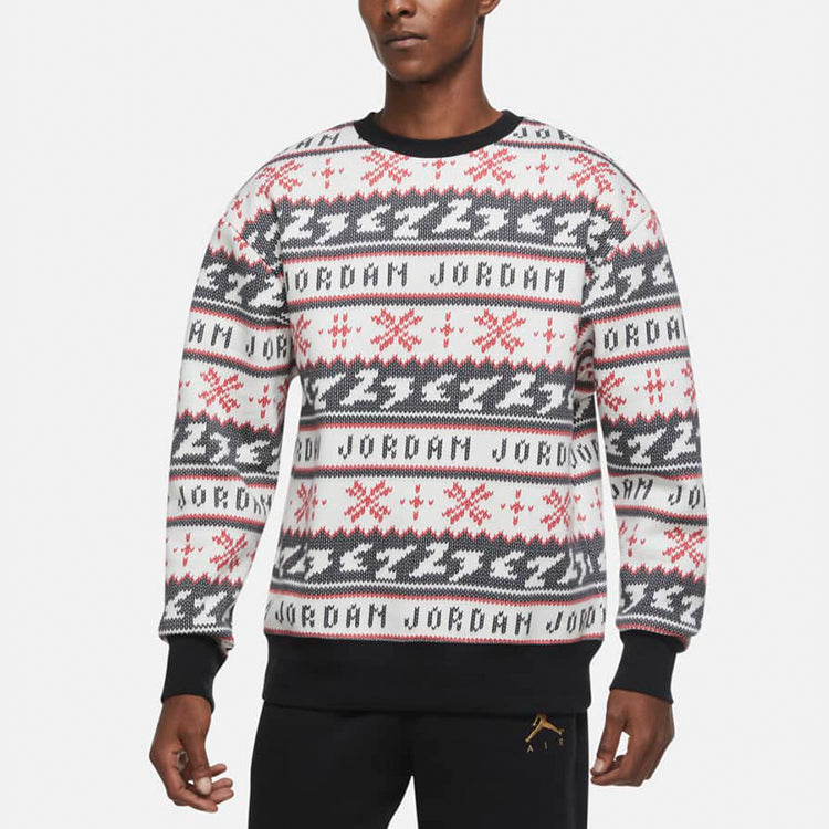 Air Jordan Jumpman Holiday Knit Stay Warm Cozy Casual Round Neck Black CT3460-010