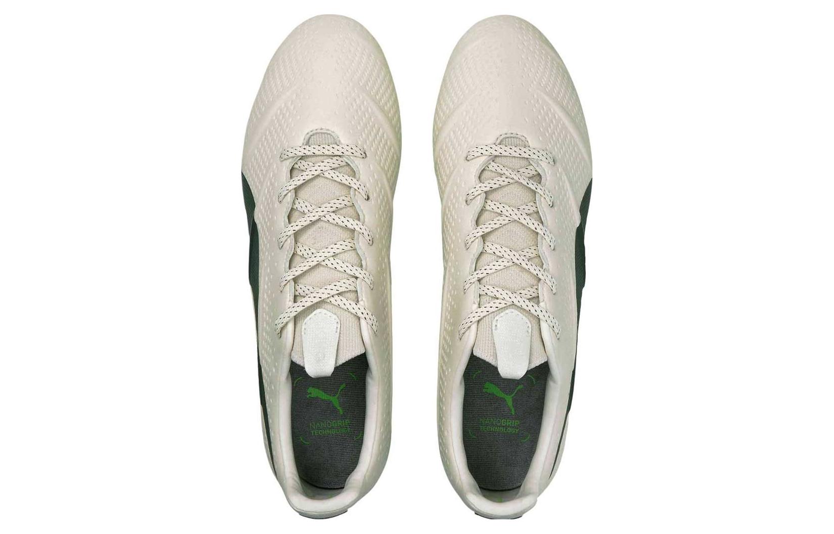 PUMA King Platinum 21 Vegan FG AG 'Ivory Glow Green Glare' 106675-01