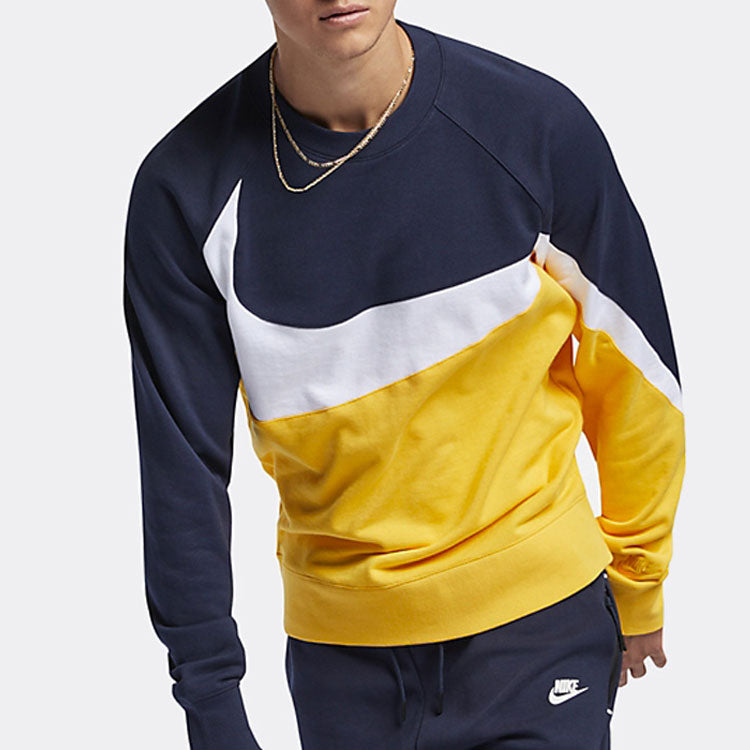 Nike Black Yellow Large Colorblock Casual Sports Yellow AR3089-728