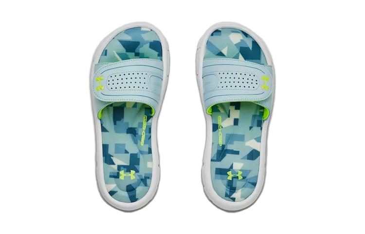 (GS) Under Armour Ignite Jagger VIII Slides 'Blue Green' 3021319-101