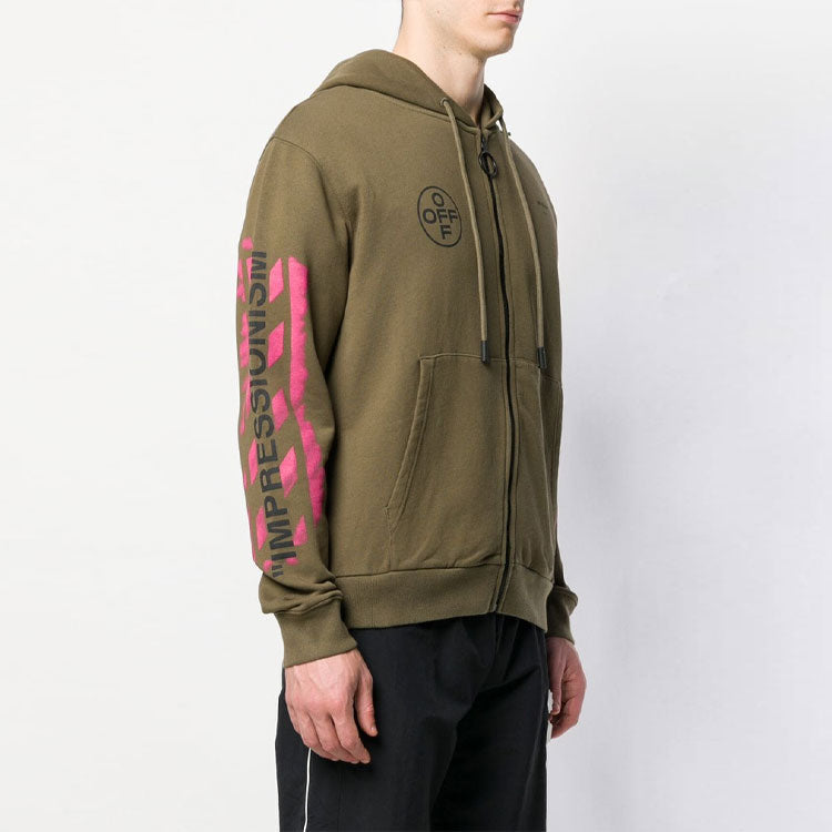 Off-White SS19 Logo Print Long Sleeve Cotton Sweatshirt OMBE001R190030154328