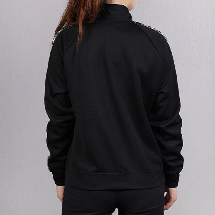(WMNS) Nike Side Logo Stand Collar Zipper Sports Jacket Black CJ7718-010