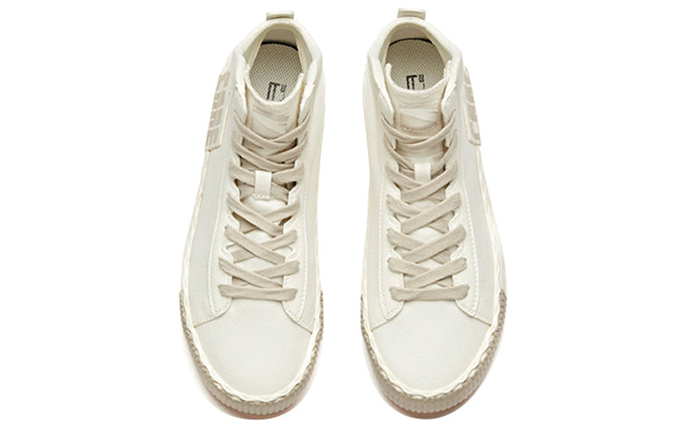 (WMNS) ANTA Life Series Sneakers Canvas High 'Beige Tan' 12948650-1