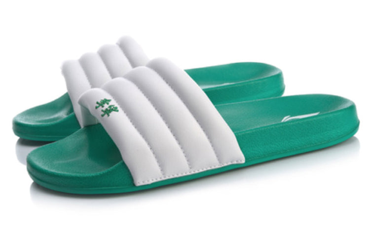 Li-Ning SS20 Bubble Slide Sandals White/Green ABTQ004-4