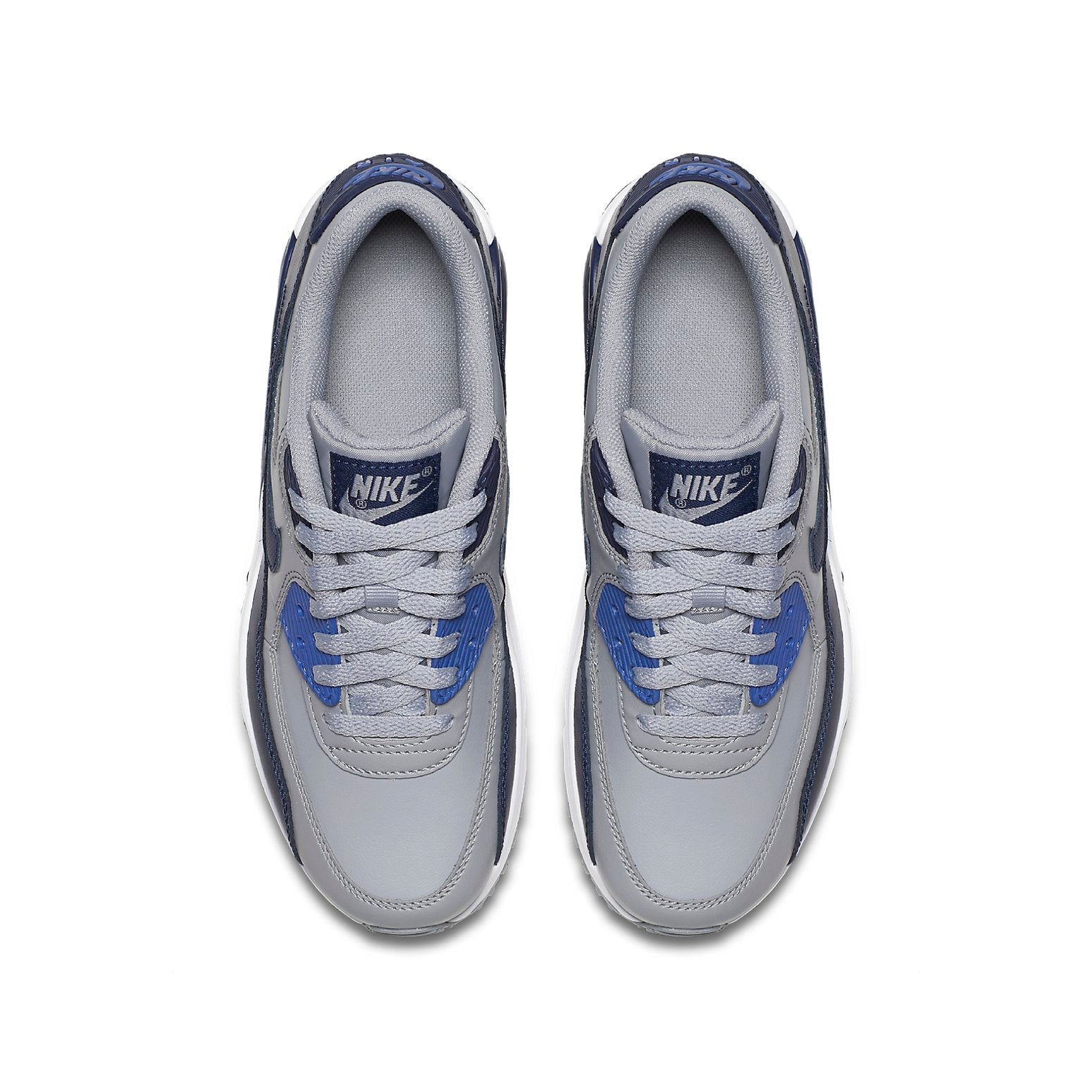 (GS) Nike Air Max 90 LTR Leather Low-Top Grey/Blue 833412-009