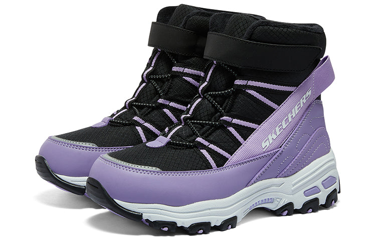 (GS) Skechers Winter Comfy Boots 'Black Purple' 664200L-BKLV