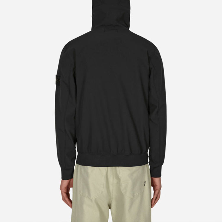STONE ISLAND Soft Shell Hooded Jacket 'Black' 7715Q0122-V0029