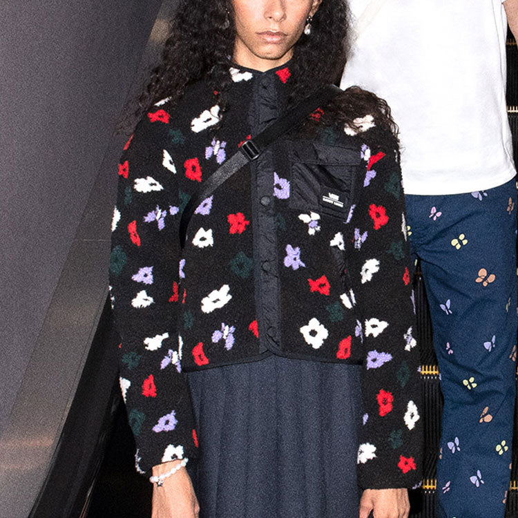 (WMNS) Vans x SANDY LIANG Crossover Flower Printing Short Jacket Black VN0A7RLSYOD