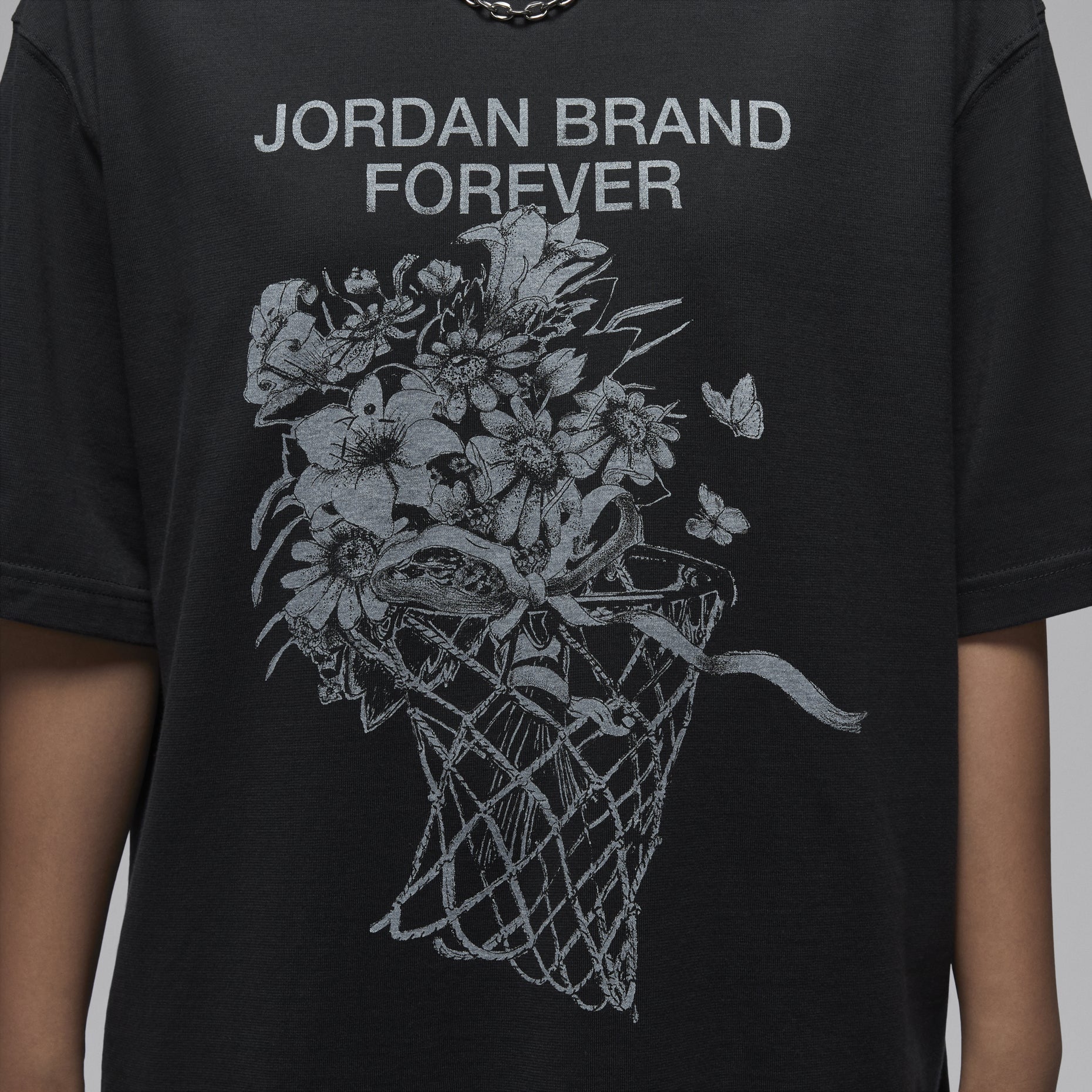 (WMNS) Air Jordan Oversized Graphic T-Shirt Asia Sizing 'Off Noir' FV7120-045