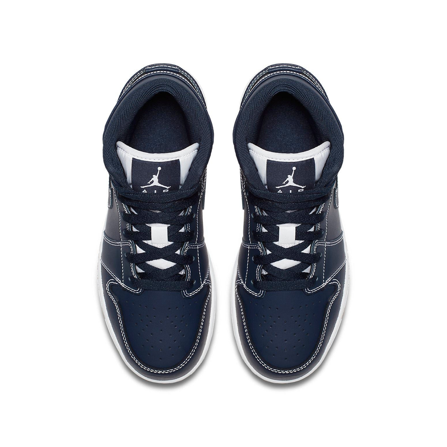 (GS) Air Jordan 1 Retro Mid 'Obsidian' 554725-402