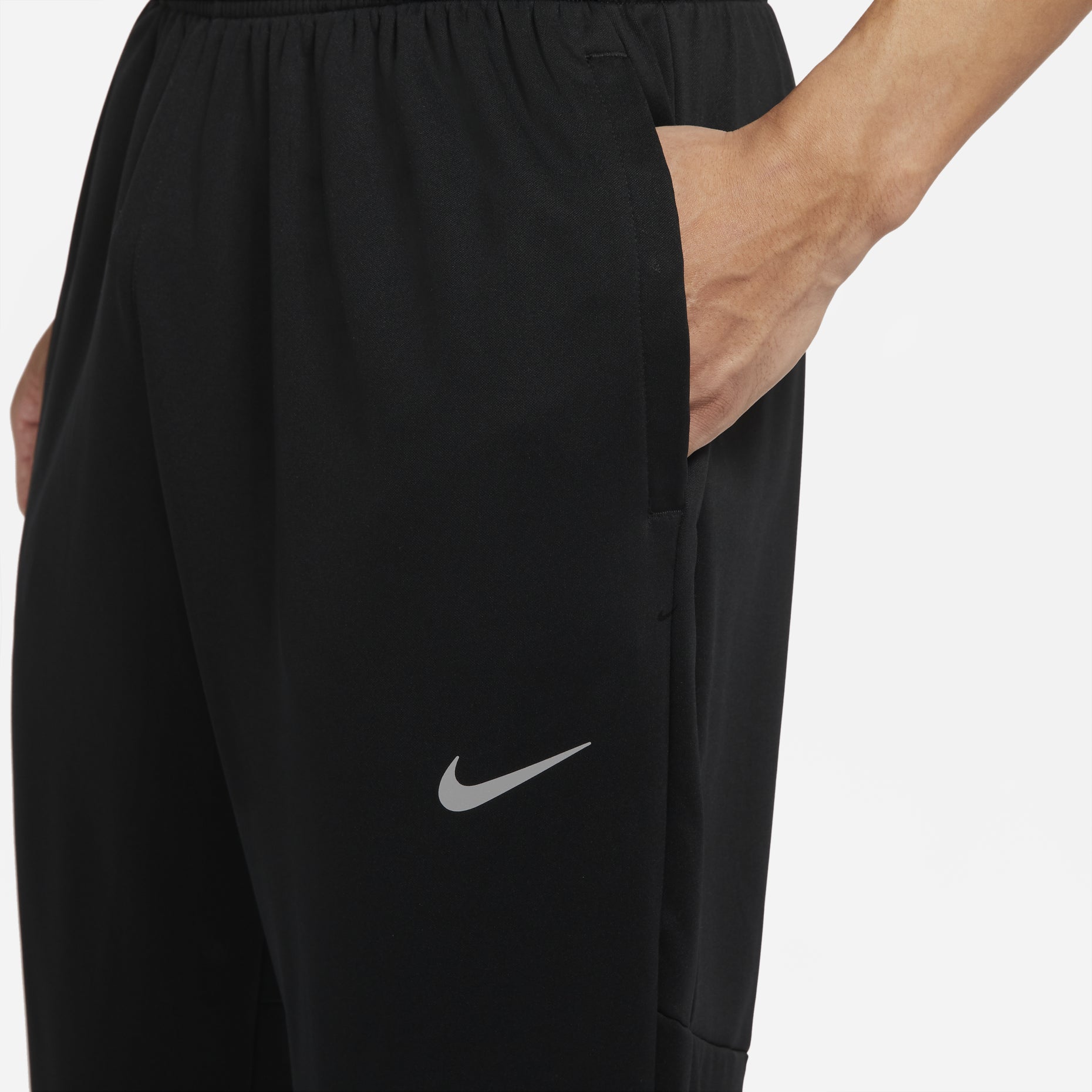 Men's Nike Logo Solid Color Elastic Waistband Drawstring Sports Pants/Trousers/Joggers Autumn Black DD6216-010