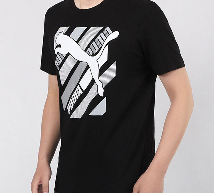 PUMA Breathable Casual Sports Short Sleeve Black 583838-01