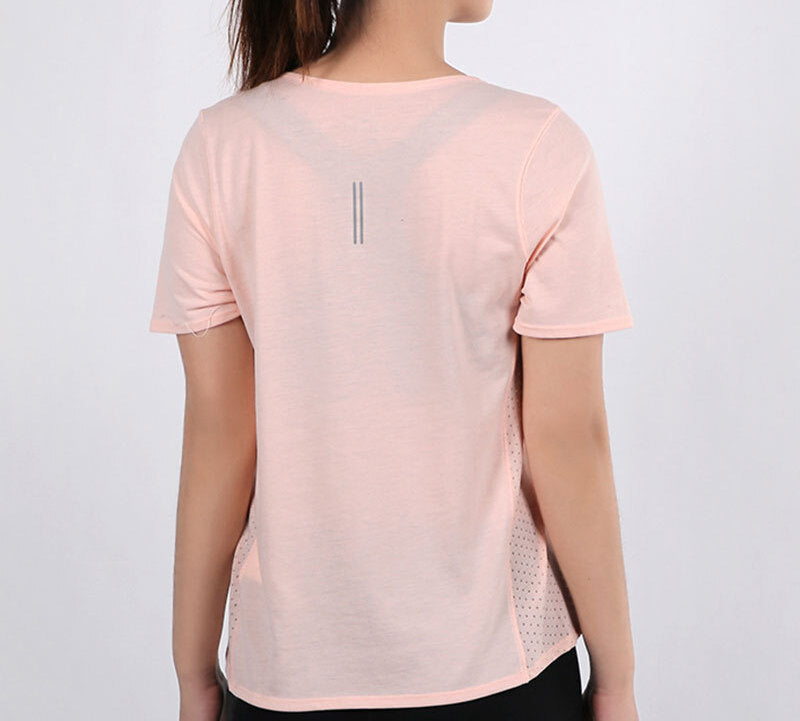 (WMNS) Nike City Sleek Dri-FIT Moisture Conduction Quick Dry Running Short Sleeve Washed Coral Red T-Shirt CU3235-664