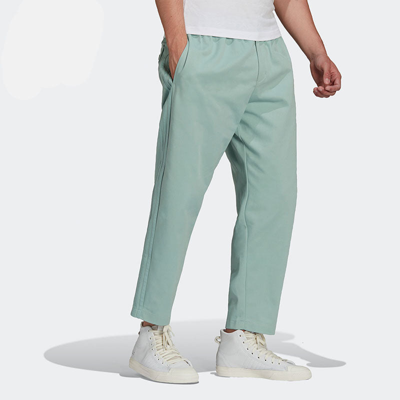 Men's adidas originals C Twill Pant Side Stripe Loose Sports Pants/Trousers/Joggers Light Blue HC8603