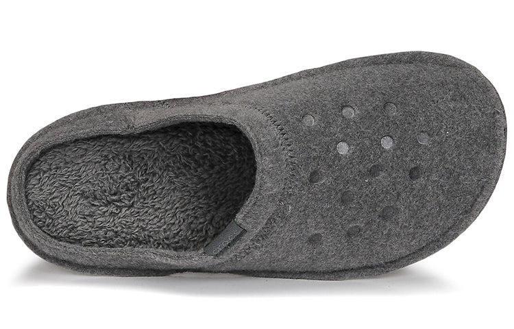 Crocs Classic Slipper Casual Thicken Stay Warm Shoe Unisex Gray 203600-00Q