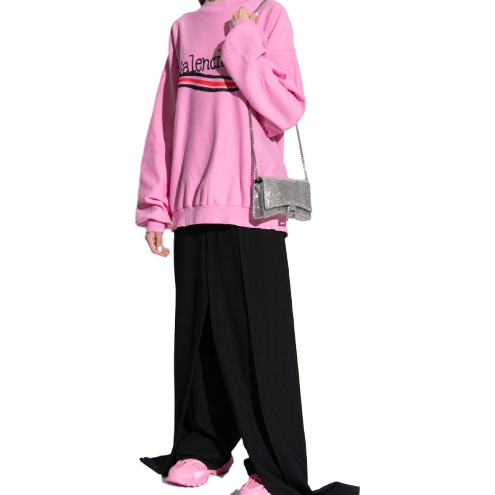 (WMNS) Balenciaga FW23 Logo Sweater 'Pink' 720462TNVE81715