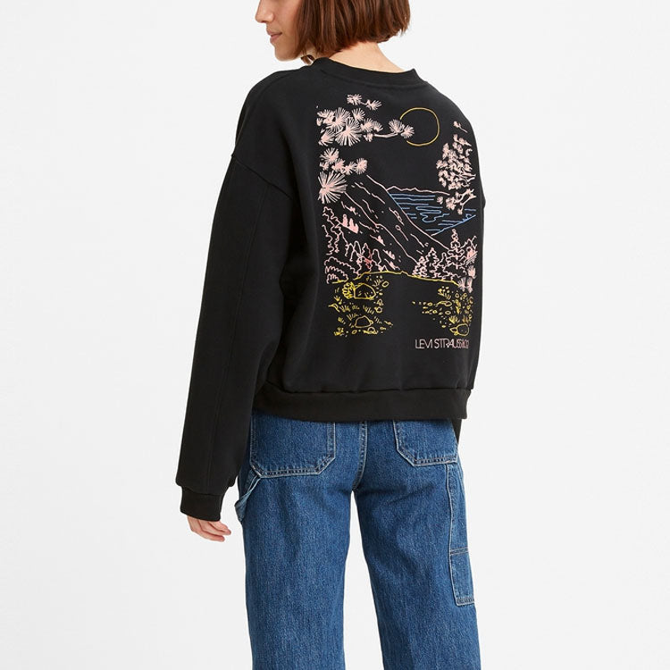 (WMNS) Levi's Pattern Printing T-Shirt 'Black' 85283-0030