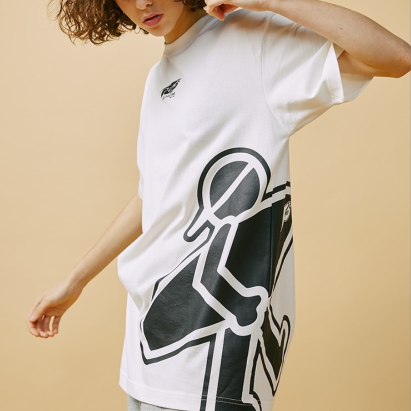 PJ's Vigor Pattern Printing Short Sleeve Unisex White 20SSTS1034-P