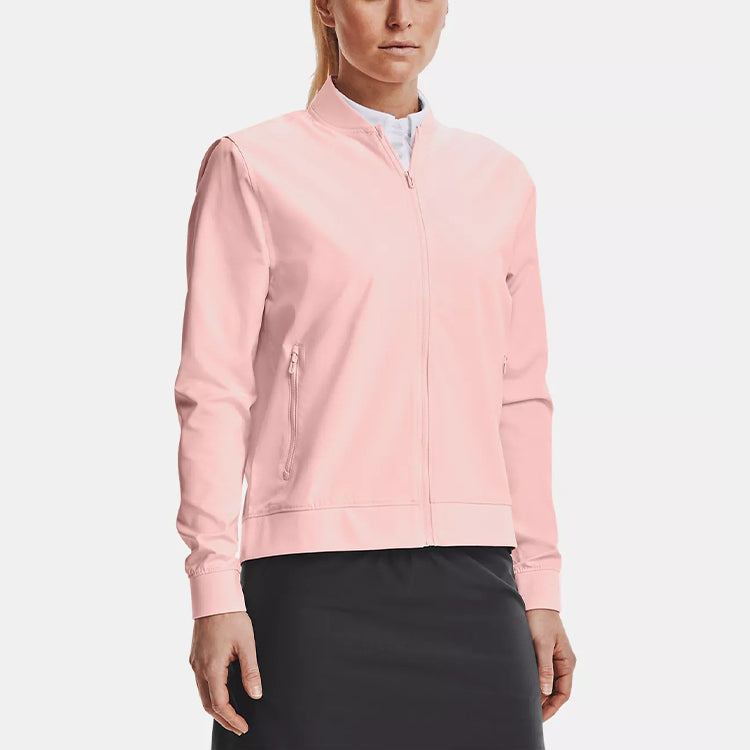 (WMNS) Under Armour Storm Windstrike Golf Sports Zipper Jacket 'Pink' 1362109-658