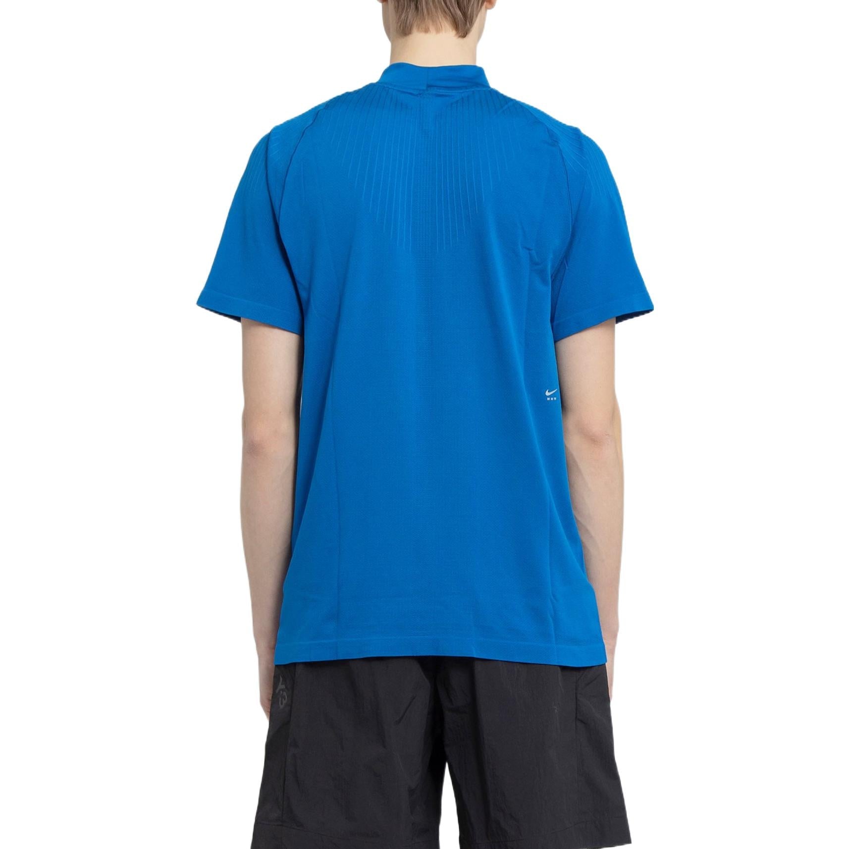Men's Nike x MMW Crossover NRG Dri-FIT Solid Color Round Neck Short Sleeve Blue T-Shirt DD9436-409