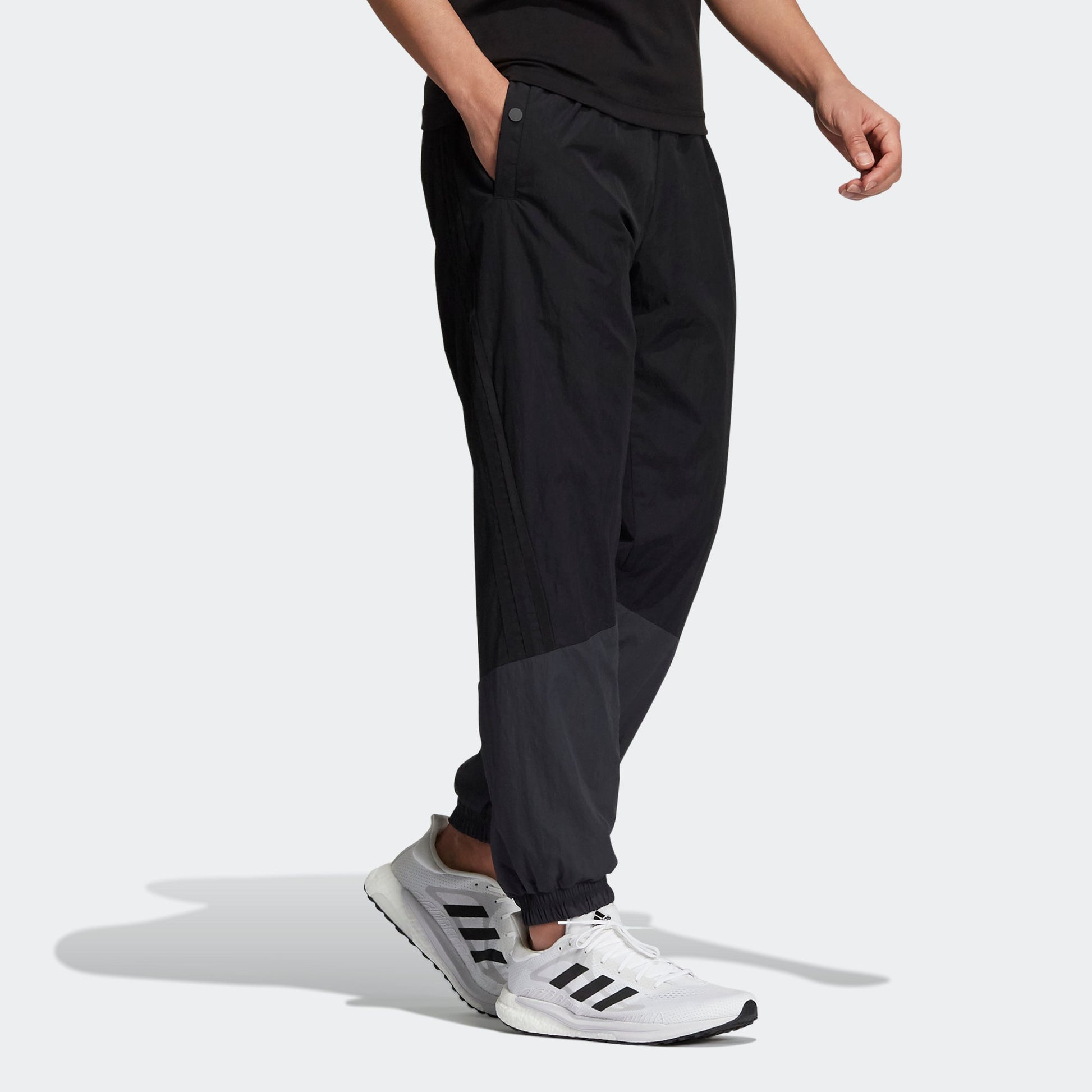 Men's adidas Si Wov Pnt Colorblock Alphabet Bundle Feet Sports Pants/Trousers/Joggers Black GT6360