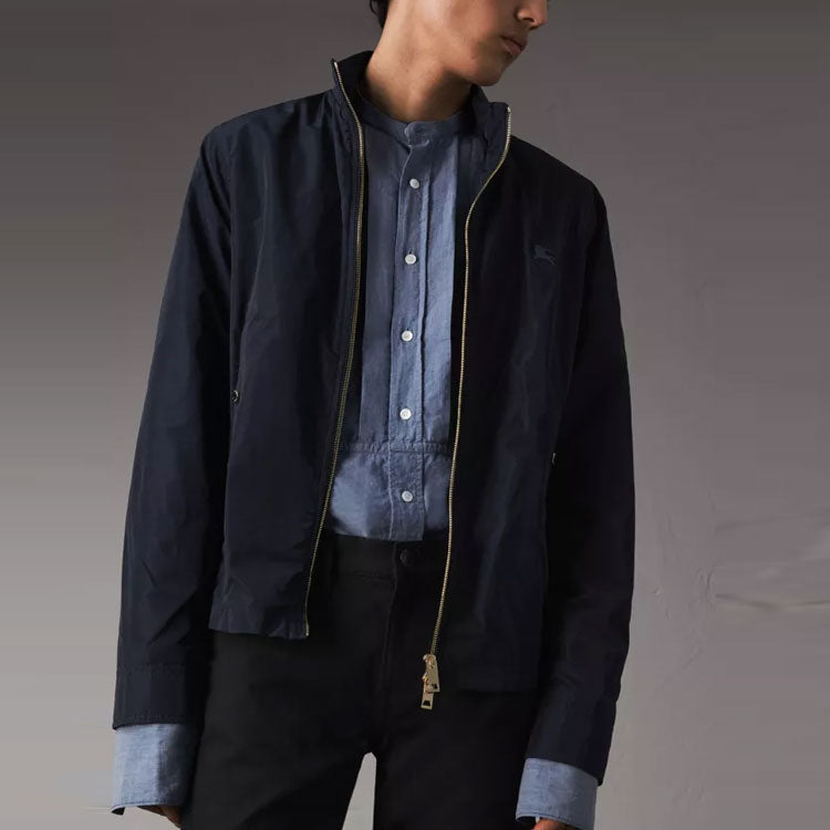 Burberry Waterproof Zipper Pilot Jacket Male Blue 39987721