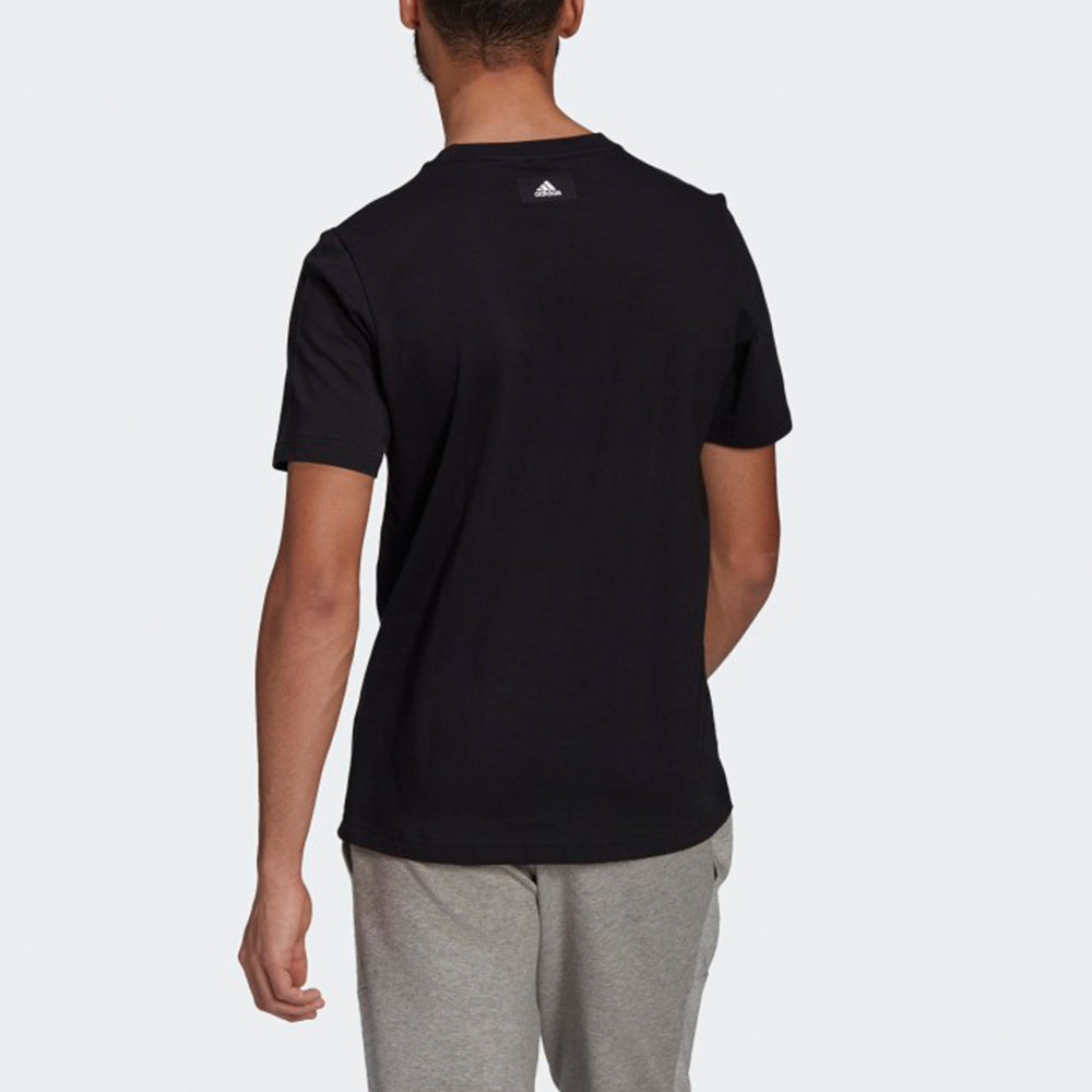 adidas M Fi Gfx Tee Athleisure Casual Sports Round Neck Short Sleeve Black GM6366