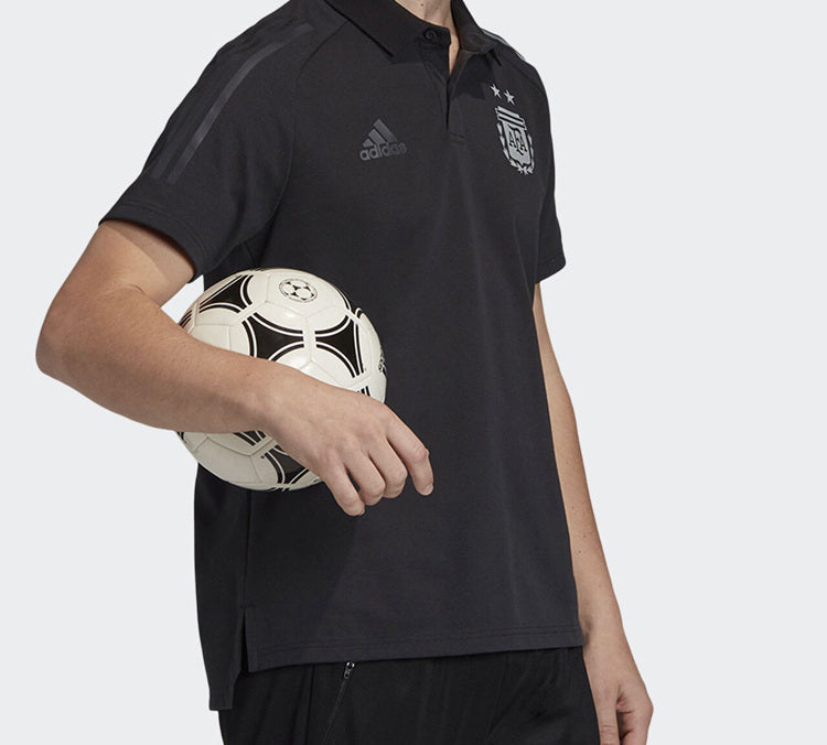 adidas National Team Short Sleeve Polo Shirt Black FH8592